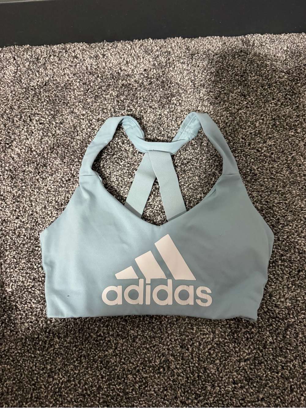 adidas Powder Blue Logo sports bra